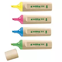 Edding | Edding EcoLine 24 marker 4 pc(s) Chisel/Fine tip Blue, Green, Pink,