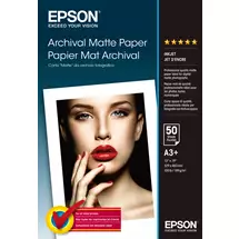 Printing Paper | Epson Archival Matte Paper, DIN A3+, 189g/m², 50 Sheets