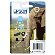 Epson | Epson Elephant Singlepack Light Cyan 24XL Claria Photo HD Ink