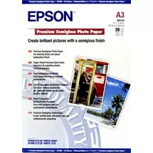 Epson | Epson Premium Semigloss Photo Paper, DIN A3, 251g/m², 20 Sheets