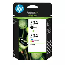 HP Ink Cartridges | HP 304 2-pack Black/Tri-color Original Ink Cartridges