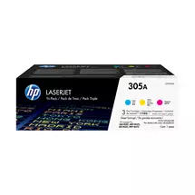 HP | HP 305A 3-pack Cyan/Magenta/Yellow Original LaserJet Toner Cartridges