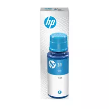 HP Ink Cartridges | HP 31 70-ml Cyan Original Ink Bottle | In Stock | Quzo UK