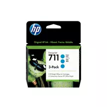 Thermal Inkjet | HP 711 3-pack 29-ml Cyan DesignJet Ink Cartridges | In Stock