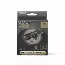 Swivel | Integral 16GB USB3.0 DRIVE SECURE360 BLACK SECURELOCK2 AES 256BIT