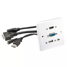 Socket-Outlets | Lindy Multi AV Faceplate | Quzo UK