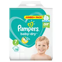 Pampers | Pampers Baby Dry Taped Nappies Size 7 Jumbo (Pack of 116) 75854