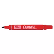 Permanent Markers | Pentel N 50 permanent marker Bullet tip Red 12 pc(s)