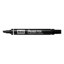 Permanent Markers | Pentel N 60 permanent marker Chisel tip Black 12 pc(s)