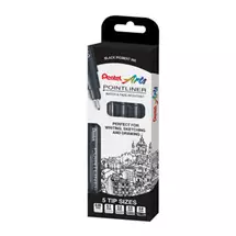 Fineliners | Pentel Pointliner fineliner Multi Black 5 pc(s) | In Stock