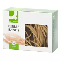 Qconnect | Q-CONNECT Rubber bands Natural – assorted sizes – Box 100g