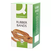 Qconnect | Q-CONNECT Rubber bands Natural – Assorted Sizes – Box 500g