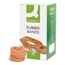 Qconnect | Q-CONNECT Rubber bands Natural – No. 19 (1.5x90mm) – Box 500g