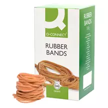 Q-CONNECT Rubber bands Natural – No. 33 (3.0x90mm) – Box 500g