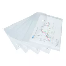 Translucent | Rapesco ECO Recycled A5 Popper Wallet – Clear – Pack of 5