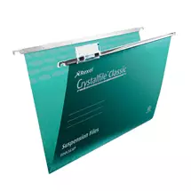 Rexel | Rexel Crystalfile Classic Foolscap Suspension File 15mm Green (50)