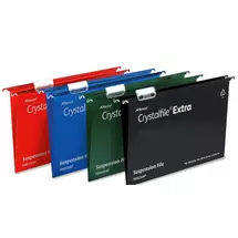 Rexel | Rexel Crystalfile Extra Foolscap Suspension File 15mm Blue (25)