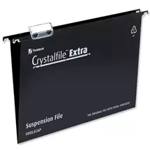 Rexel | Rexel Crystalfile Extra Foolscap Suspension File 30mm Black (25)
