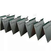 Rexel | Rexel Crystalfile Linked Foolscap Suspension File 15mm Green (50)