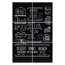 Chalk Boards | Securit FB-XXL chalk board Black Melamine, Velcro | In Stock