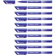 Stabilo | STABILO SENSOR fine fineliner Blue 10 pc(s) | In Stock