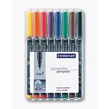 Staedtle | Staedtler 318 WP8 permanent marker Black, Blue, Brown, Green, Orange,