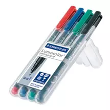 Staedtle | Staedtler Lumocolor 318 WP4 permanent marker Fine tip Black, Blue,