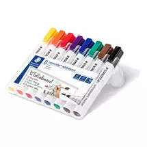 Staedtle | Staedtler Lumocolor 351 WP8 permanent marker Bullet tip Black, Blue,