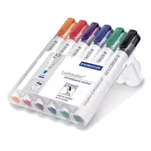 Staedtle | Staedtler Lumocolor whiteboard 351 marker 6 pc(s) Bullet tip Black,