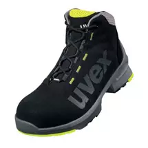 Top Brands | Uvex 1 Black, Grey, Yellow ESD Safe Composite Toe Capped Unisex Safety