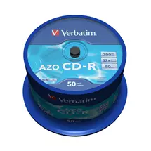 Blank CDS | Verbatim CD-R AZO Crystal 700 MB 52x 50 pc(s) | In Stock