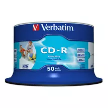 Blank CDS | Verbatim CD-R AZO Wide Inkjet Printable no ID 700 MB 52x 50 pc(s)