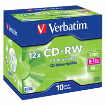 Blank CDS | Verbatim CD-RW 12x 700 MB 10 pc(s) | In Stock | Quzo UK