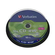 Blank CDS | Verbatim CD-RW 12x 700 MB 10 pc(s) | In Stock | Quzo UK