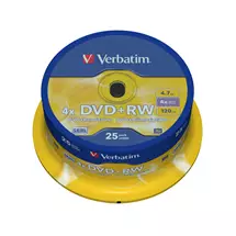 Verbatim Blank Dvds | Verbatim DVD+RW Matt Silver 4.7 GB 25 pc(s) | In Stock