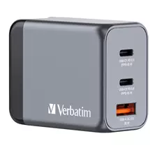 Mobile Device Chargers | Verbatim GNC65 GaN Charger 65W with 2 x USBC PD 65W / 1 x USBA QC 3.0