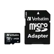 Verbatim Memory Cards | Verbatim Premium 64 GB MicroSDXC Class 10 | In Stock