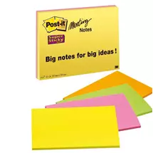 Rectangle | Post-it Super Sticky Meeting 200x149mm Neon Ast (Pack of 4) 6845-SSP