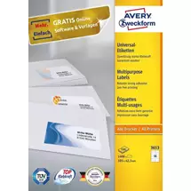 Avery | Avery 3653 self-adhesive label Rectangle Permanent White 1400 pc(s)