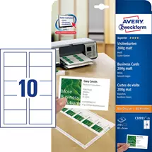 Avery | Avery C32011-25 non-adhesive label 250 pc(s) White Rectangle