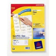 Avery Labels | Avery J8563-25 self-adhesive label Transparent 350 pc(s)