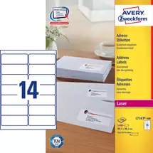 Avery | Avery L7163100 selfadhesive label Rounded rectangle Permanent White