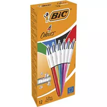 Bic | BIC 4 Colours Shine Black, Blue, Green, Red Clipon retractable