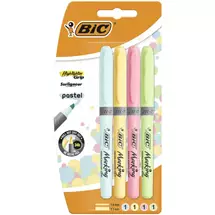 Bic | BIC Highlighter Grip Pastel marker 4 pc(s) Chisel tip Blue, Green,
