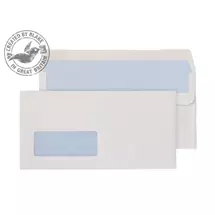 Blake | Blake White Window Self Seal Wallet DL 110X220mm 90gsm (Pack 50)
