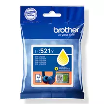Brother Ink Cartridge | Brother LC521Y Genuine Ink Cartridge - Yellow | In Stock