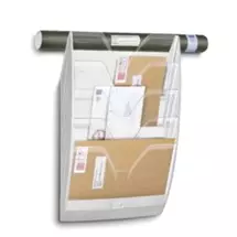Cep | CEP WandProspekthalter DIN A4 5 Fächer weiss/glasklar magazine rack