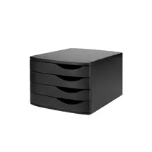 File Storage Boxes | Jalema Re-Solution Drawer Set with 4 drawers, black