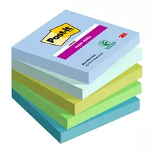 Post-It | Postit Super Sticky Oasis Colour 76x76mm 90 Sheet (Pack of 5)