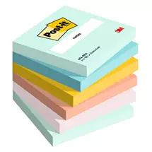 Post-It | PostIt 6546BEA note paper Square Blue, Green, Orange, Pink, Yellow 100
